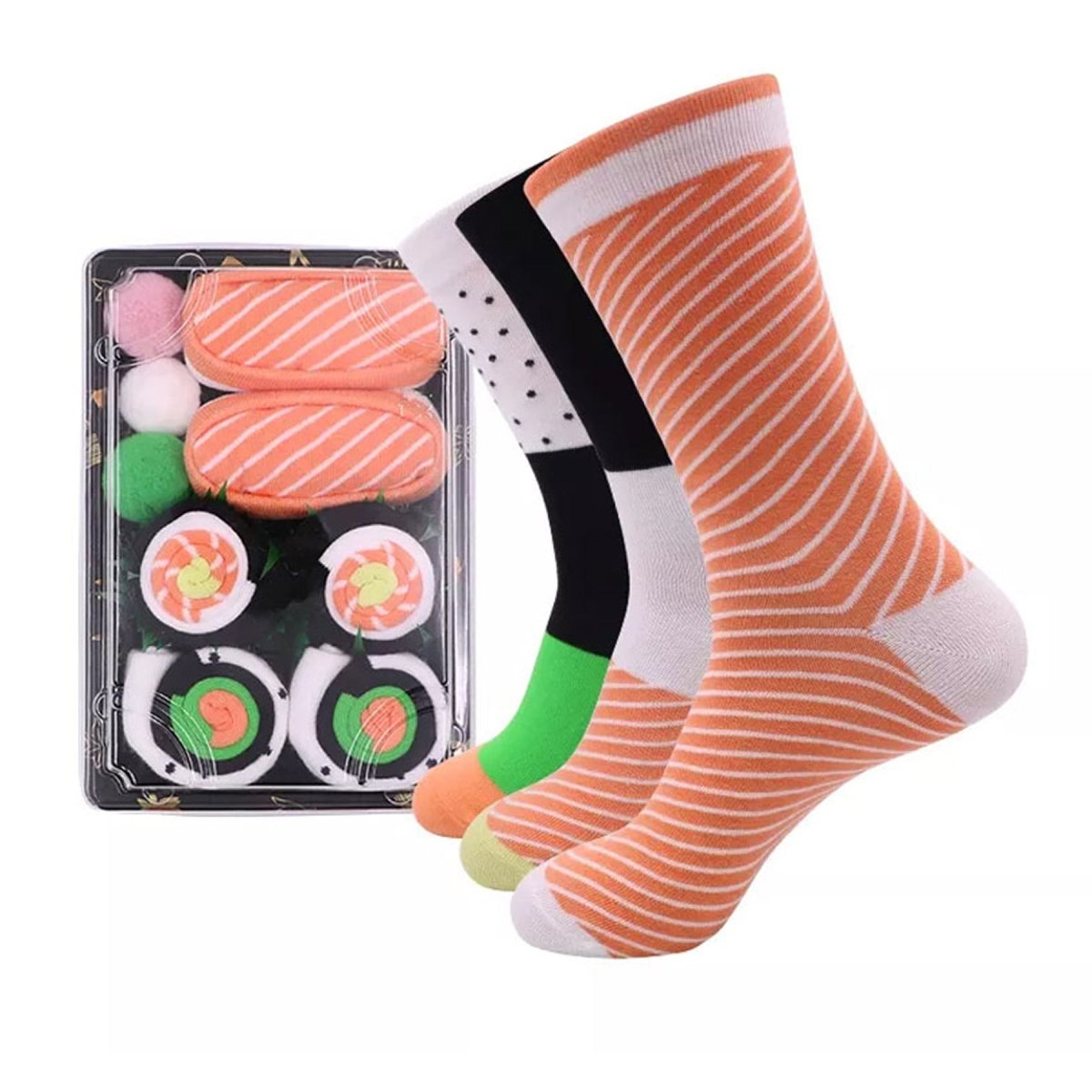 Sushi Socks Gift Box – 3 Pairs of Fun Novelty Socks for All