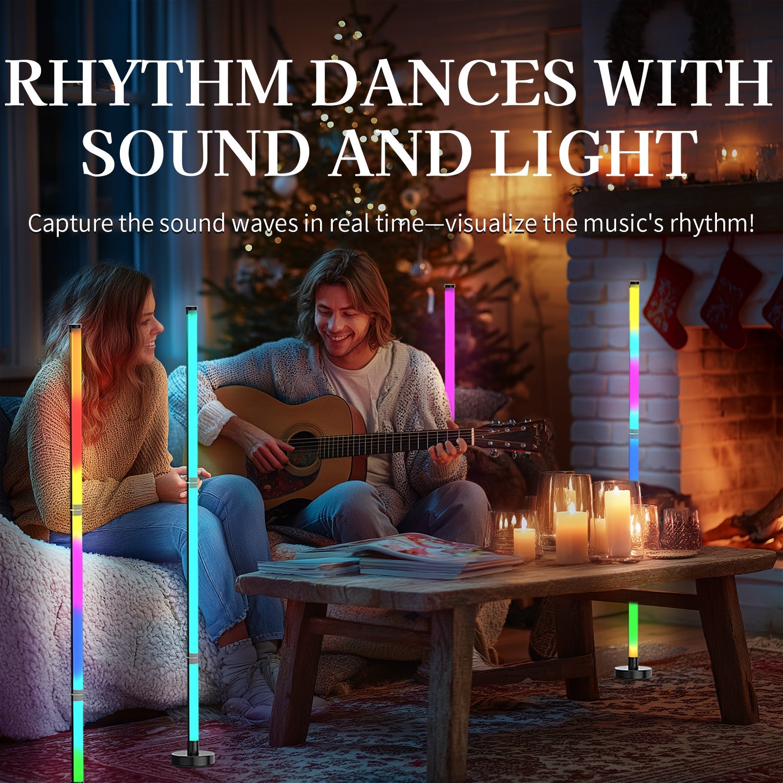Corner Floor Lamp, Smart RGB Corner Lamp with  Remote Control, Music Sync Standing Lamp with 16 Million DIY Colors, Modern LED Ambient Light for Bedroom, Living Room, Gaming Rooms