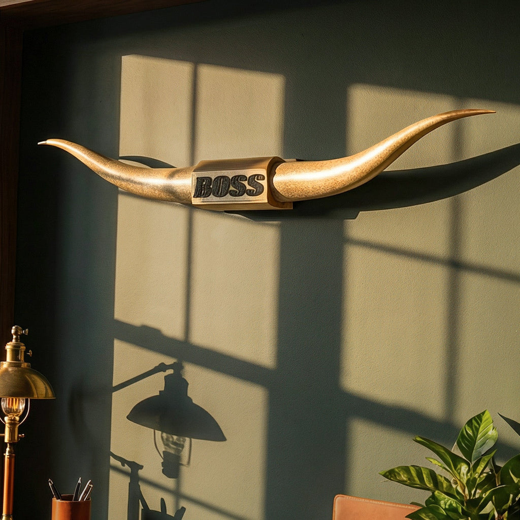 Bull Horns | The Boss Steer Horns - Gold