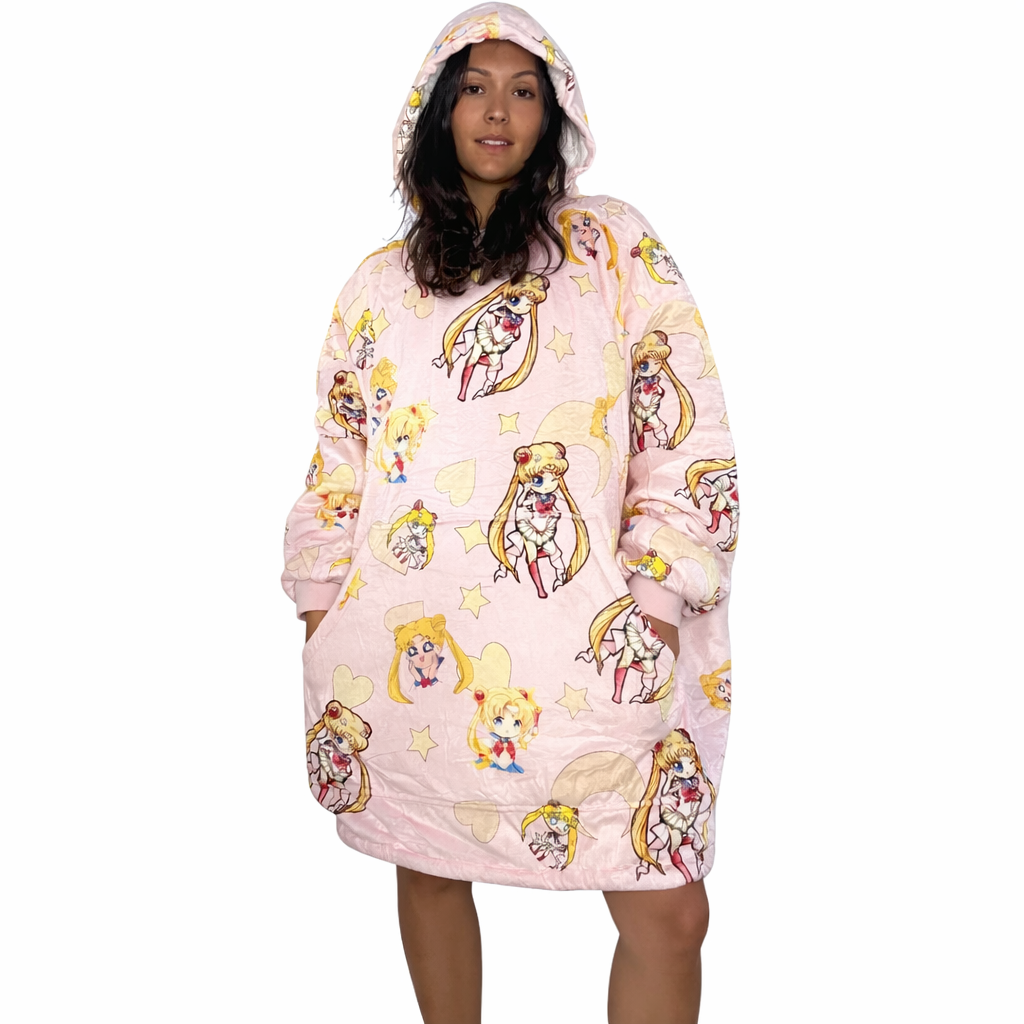 Sailor Moon Wearable Blanket Hoodie for Kids & Adults | OLM Toys