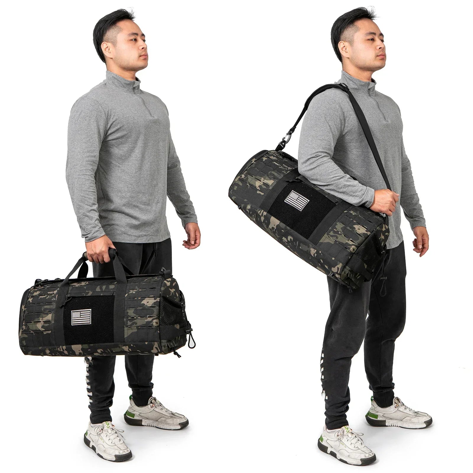 40L Tactical Duffel Bag for Men: Gym, Travel, and Training