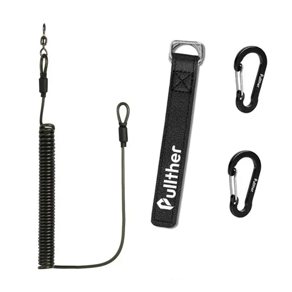 2 Meter Elastic Fishing Rod Strap with Metal Buckle