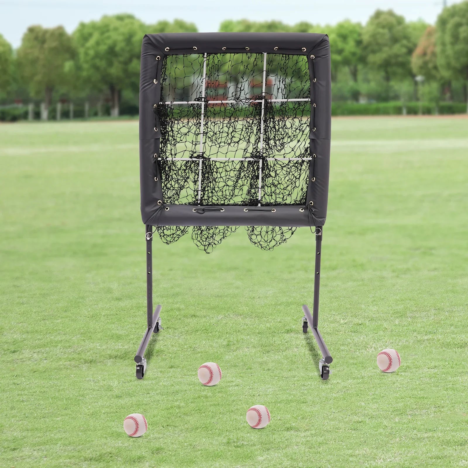 Improve Your Game  Baseball Training Net & Adjustable Trainer Aid