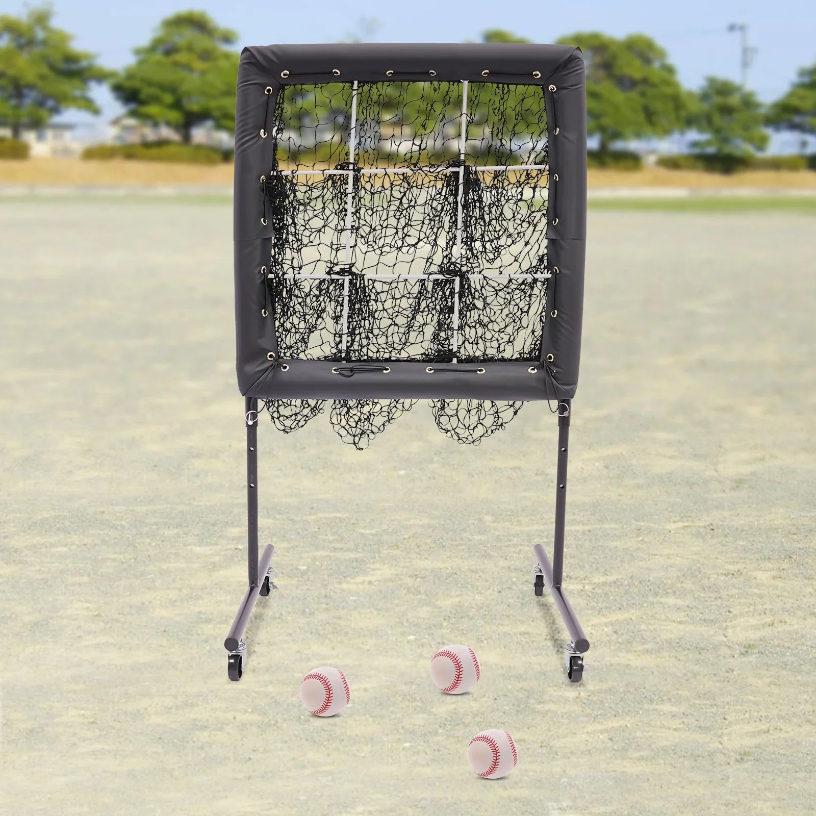Improve Your Game  Baseball Training Net & Adjustable Trainer Aid