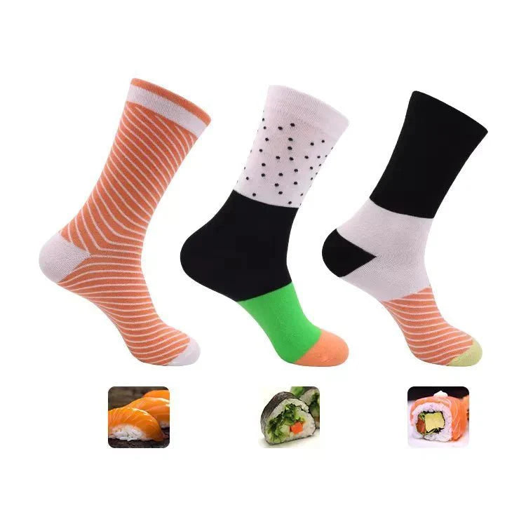 Sushi Socks Gift Box – 3 Pairs of Fun Novelty Socks for All