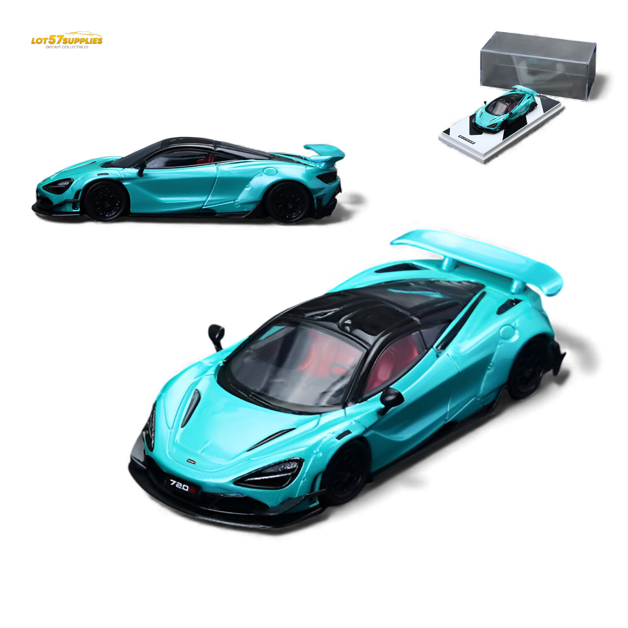 (Pre-Order) SC McLaren 720S Cyan Blue 1:64