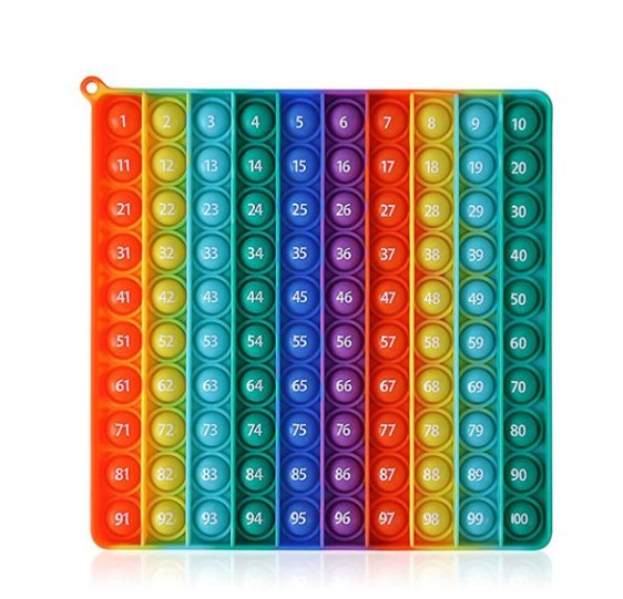 Fidget Counting 1 to 100 Big Bubble Pop Toy