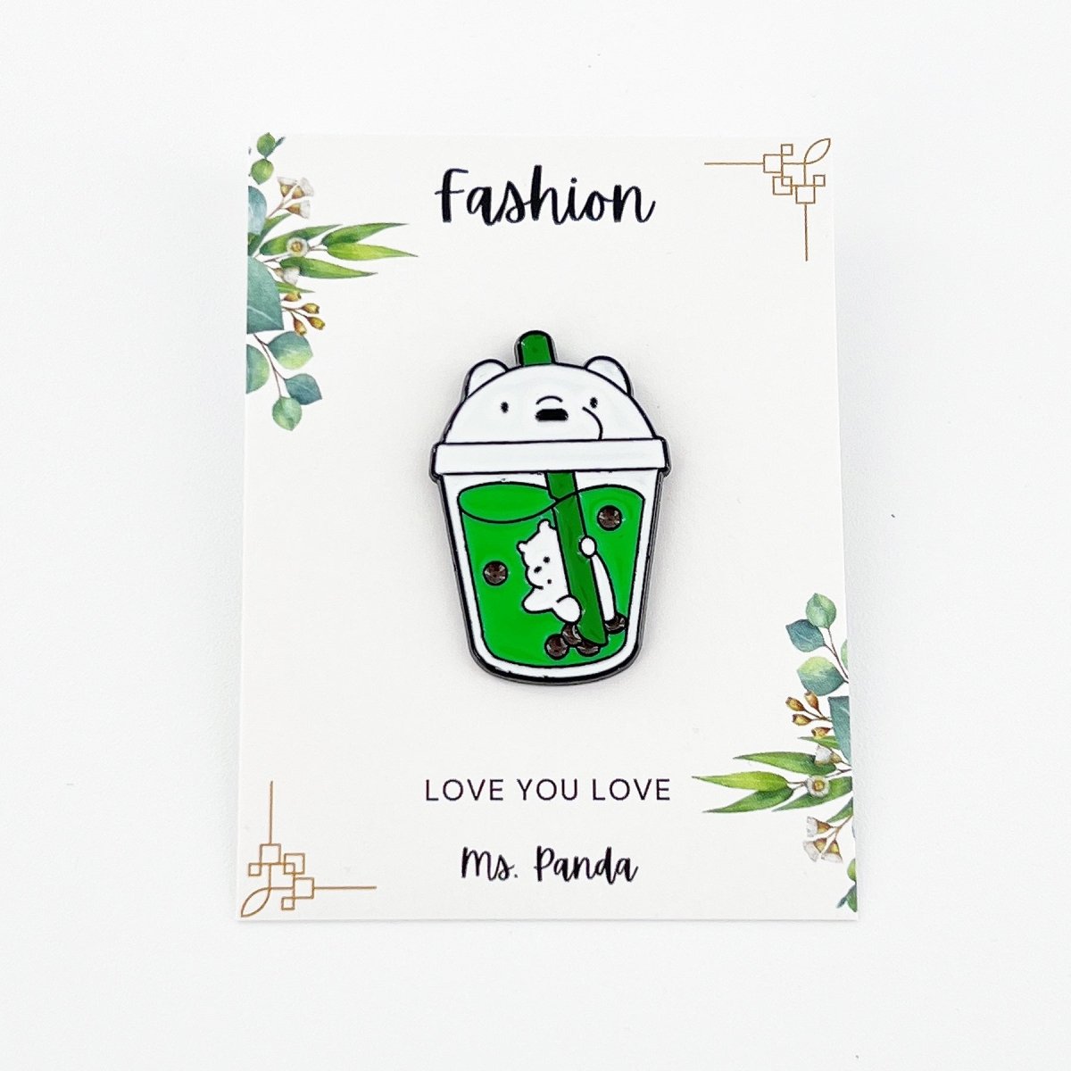 Fun Boba Drink Enamel Pin – Cup Shaped Pin for Collectors