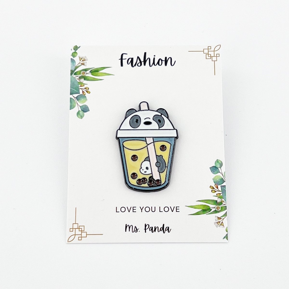 Fun Boba Drink Enamel Pin – Cup Shaped Pin for Collectors