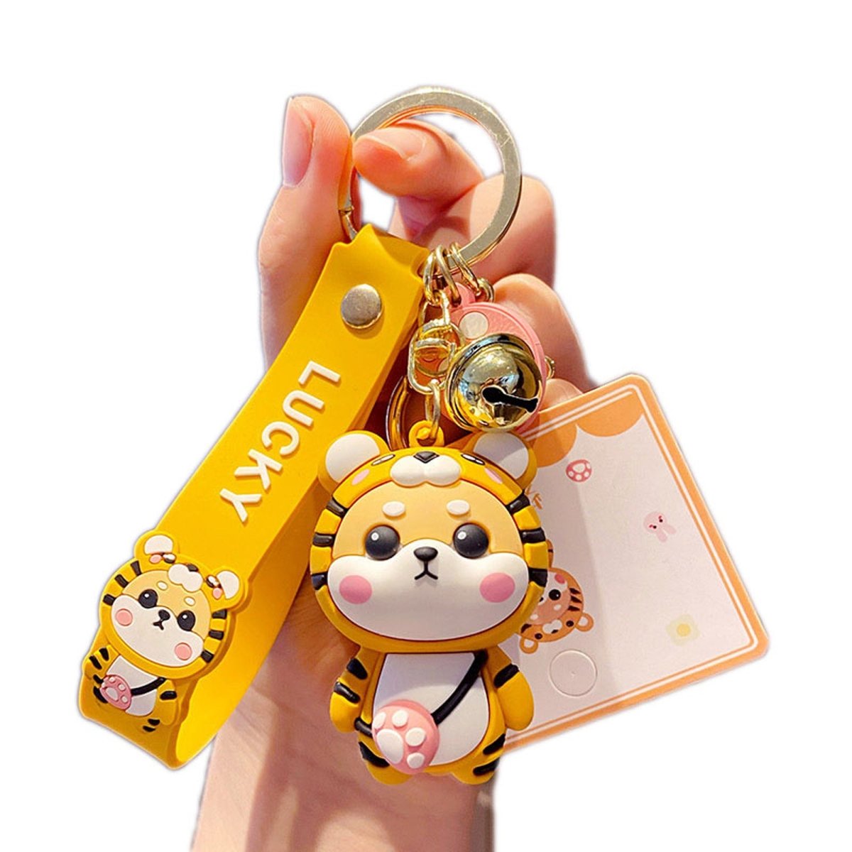 Backpack Keychain Shiba Inu Tiger Design for Women and Gifts
