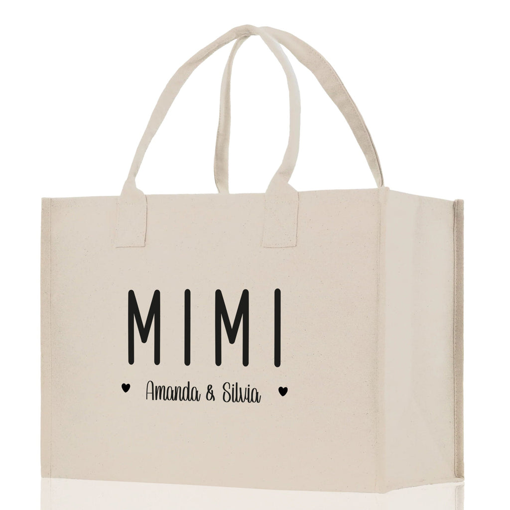 Mimi Grandchild Kids Names Custom Grandma Tote Bag Grandma's Getaway Bag Gigi Bag Personalized Grandma Gift Bag Shopping Bag Mother Day Gift