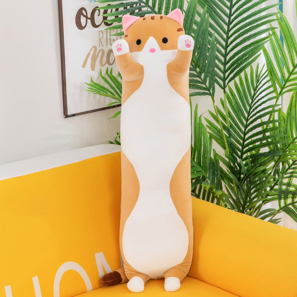Long Cat Plush Pillow – 26" Soft Cuddly Gift for Kids