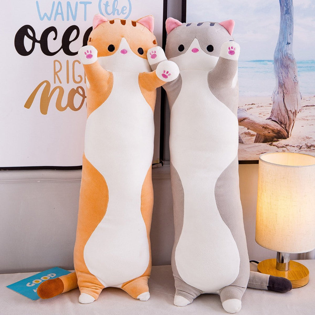 Long Cat Plush Pillow – 26" Soft Cuddly Gift for Kids