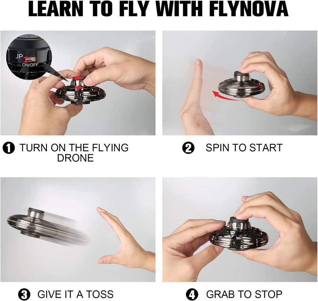 Rechargeable UFO Flying Spinner Drone Plastic Fidget Spinner Toy